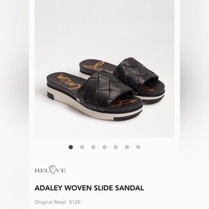 Sam Edelman Black Woven Slide Sandals Size 10